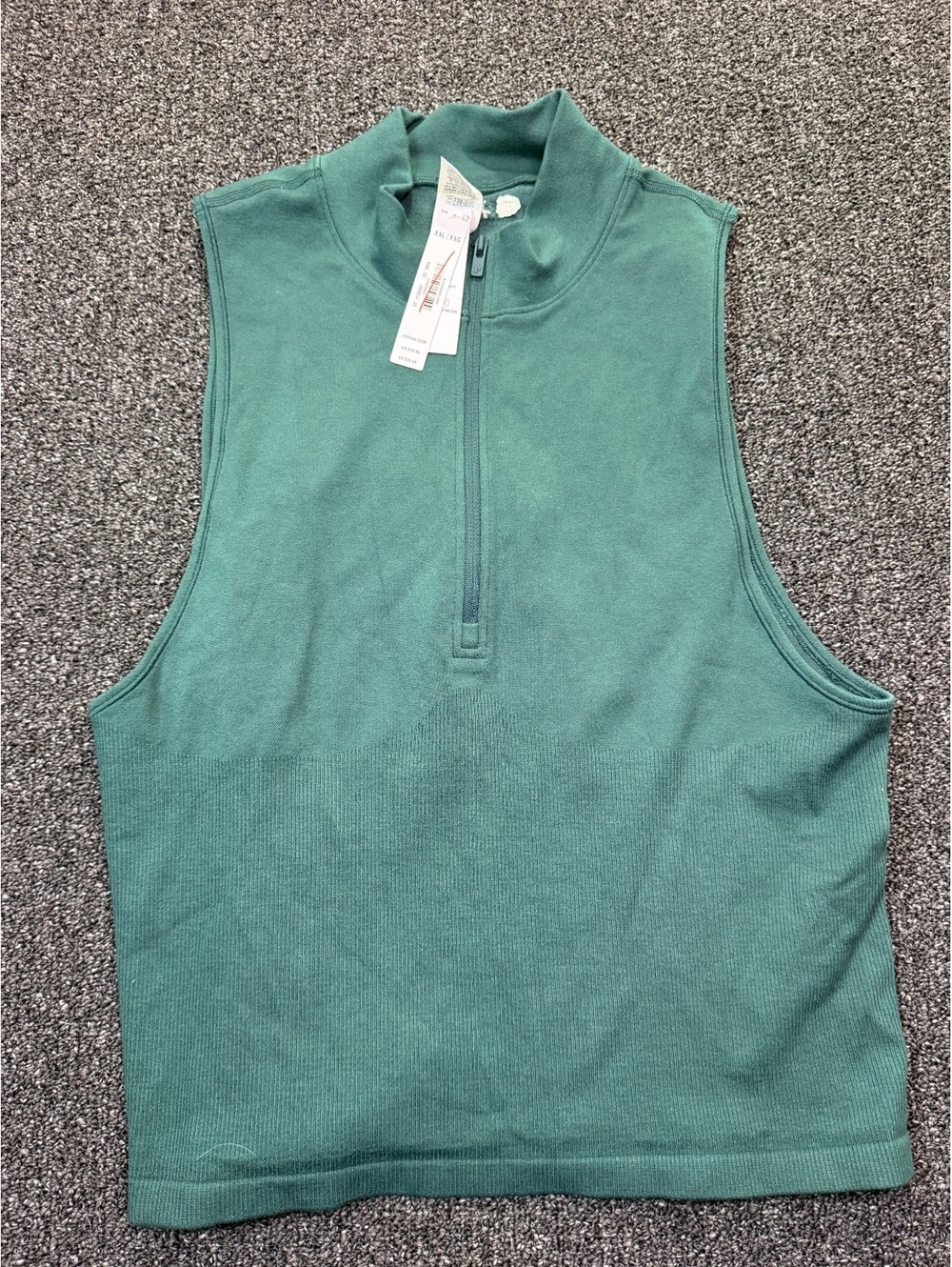 NWT Pink Brand Sleeveless athletic stretch Half-Zip Top XXL